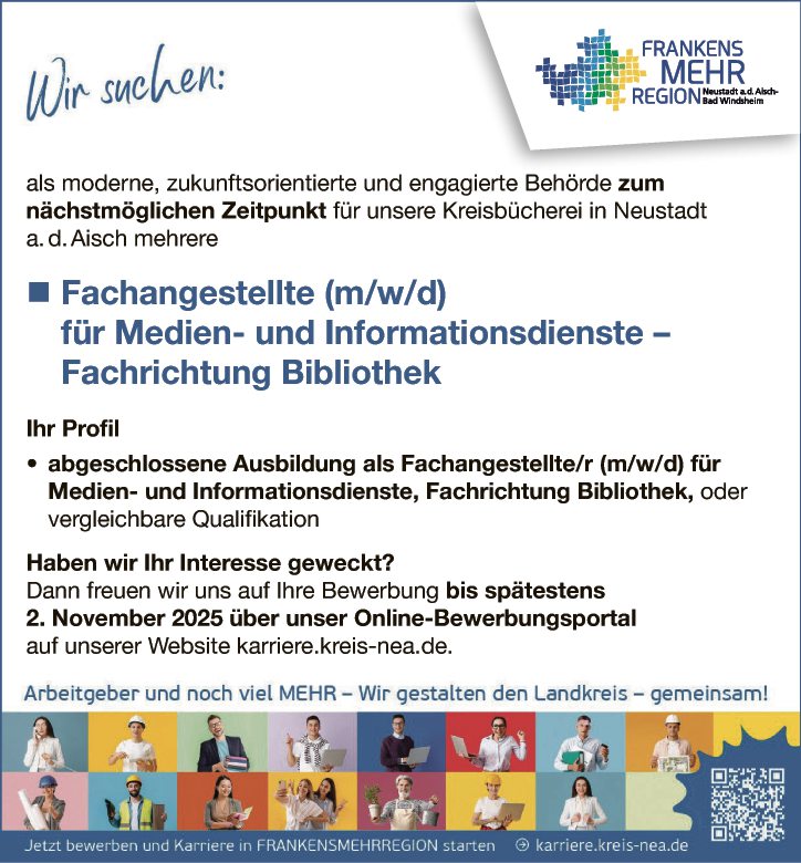 Fachangestellte (m/w/d) für Medien- und Informationsdienste – Fachrichtung Bibliothek