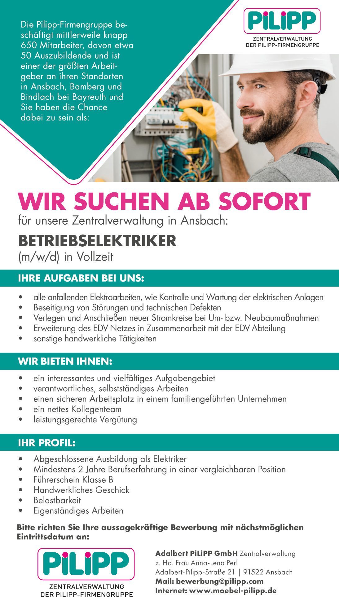 Betriebselektriker (m/w/d)