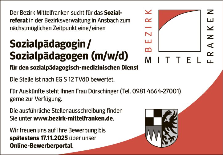 Sozialpädagogin / Sozialpädagogen (m/w/d)