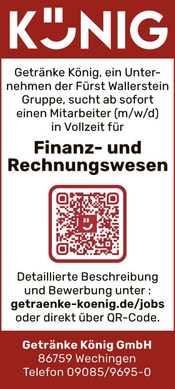 Mitarbeiter (m/w/d) für Finanz- und Rechnungswesen