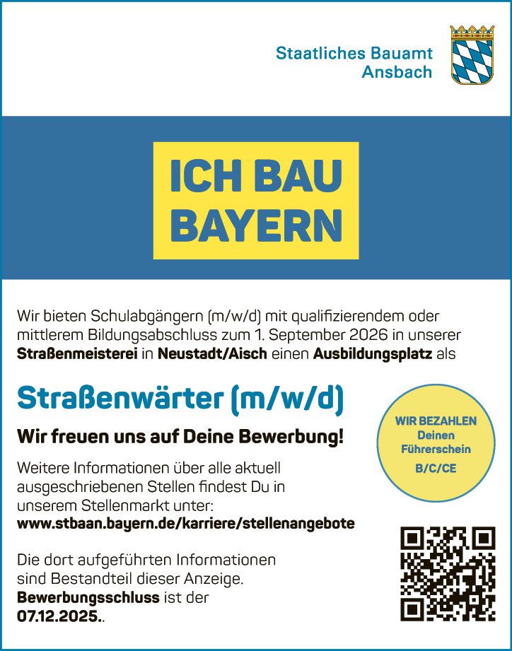 Ausbildung: Straßenwärter (m/w/d)