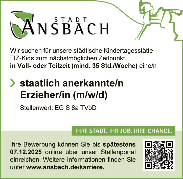 staatlich anerkannte/n Erzieher/in (m/w/d)