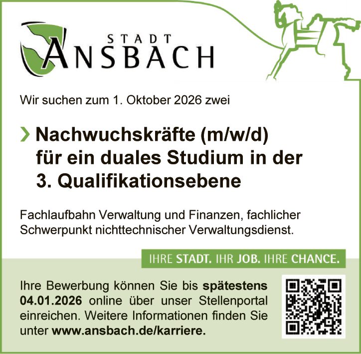 Nachwuchskräfte (m/w/d) für ein duales Studium in der 3. Qualifikationsebene