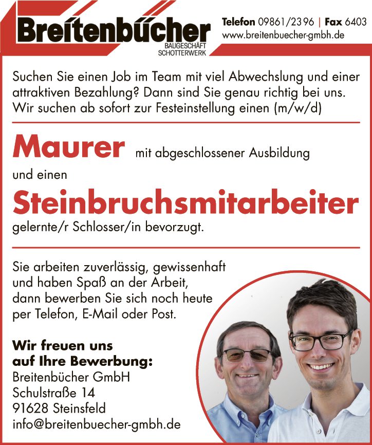 Maurer (m/w/d)