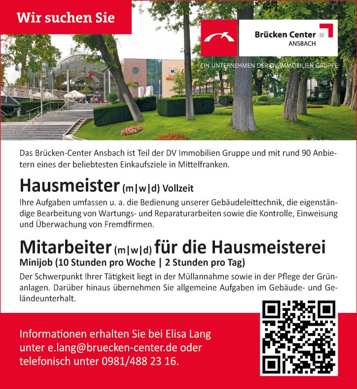 Mitarbeiter (m|w|d) für die Hausmeisterei