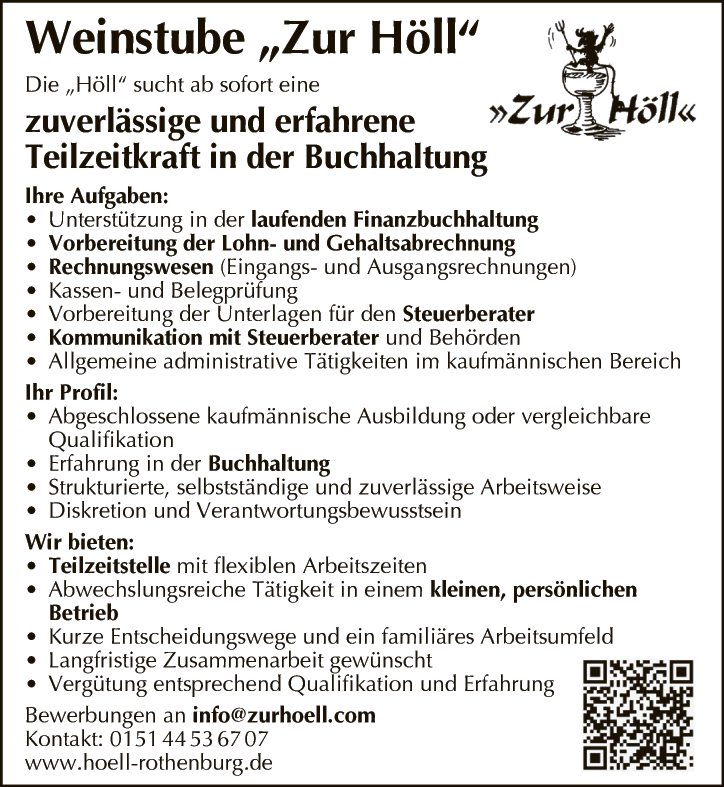 Teilzeitkraft in der Buchhaltung (m/w/d)
