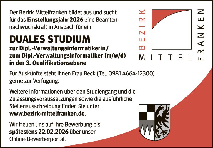 DUALES STUDIUM zur Dipl.-Verwaltungsinformatikerin / zum Dipl.-Verwaltungsinformatiker (m/w/d)