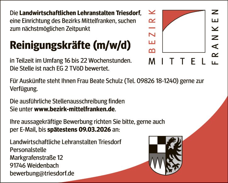 Reinigungskräfte (m/w/d)