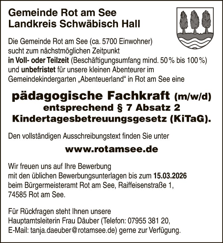 pädagogische Fachkraft (m/w/d)
