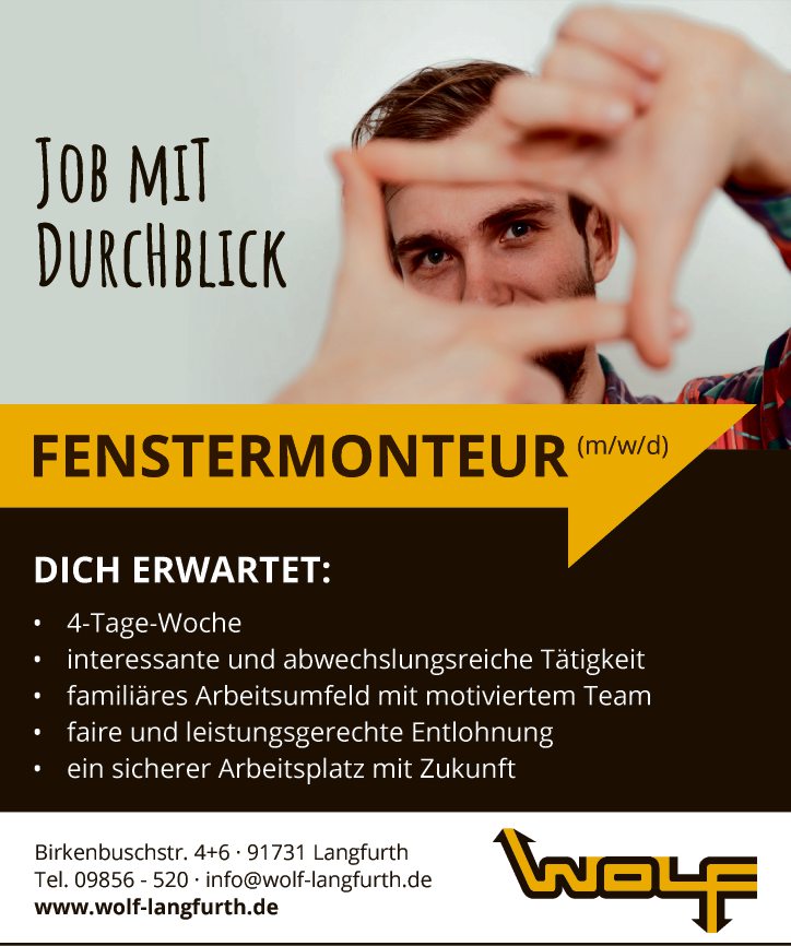 Fenstermonteur (m/w/d)