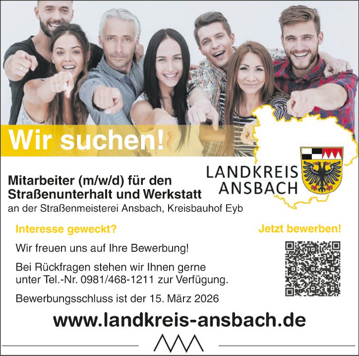 Mitarbeiter (m/w/d) für Straßenunterhalt und Werkstatt