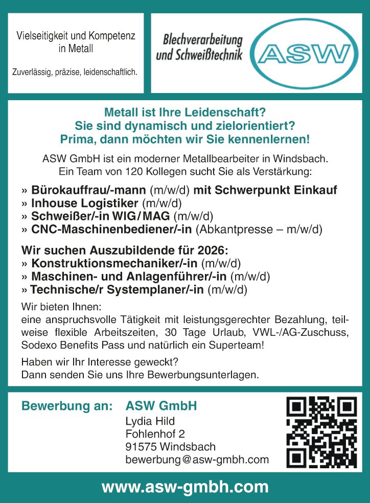 Schweißer/-in WIG / MAG (m/w/d)