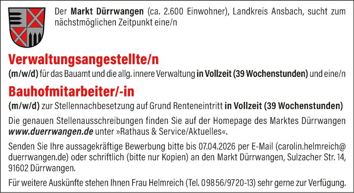 Bauhofmitarbeiter/-in (m/w/d)