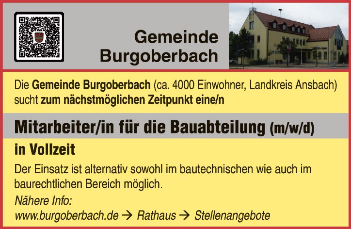 Mitarbeiter/in für die Bauabteilung (m/w/d)