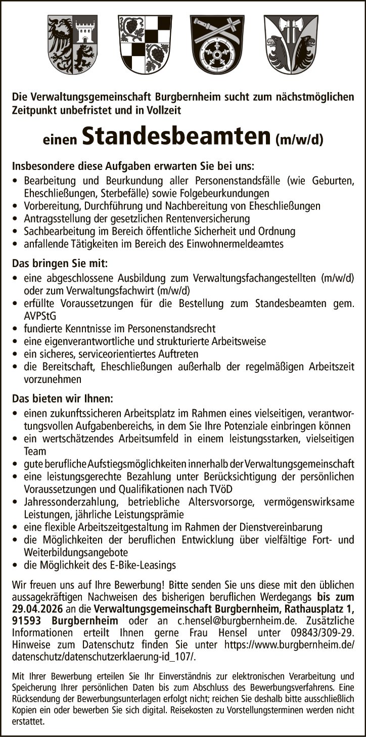 Standesbeamten (m/w/d)