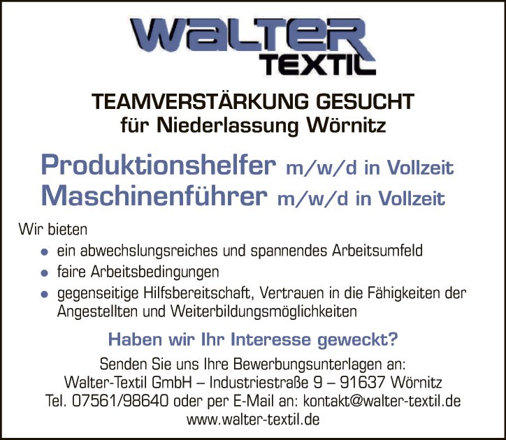 Produktionshelfer (m/w/d)