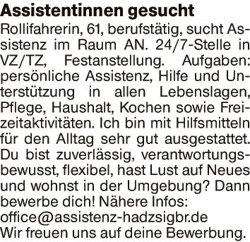 Assistentinnen (m/w/d)