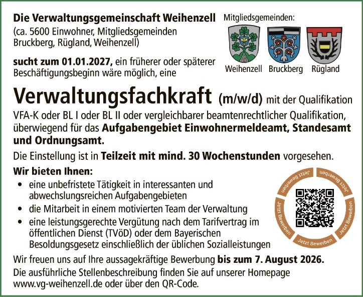 Verwaltungsfachkraft (m/w/d)