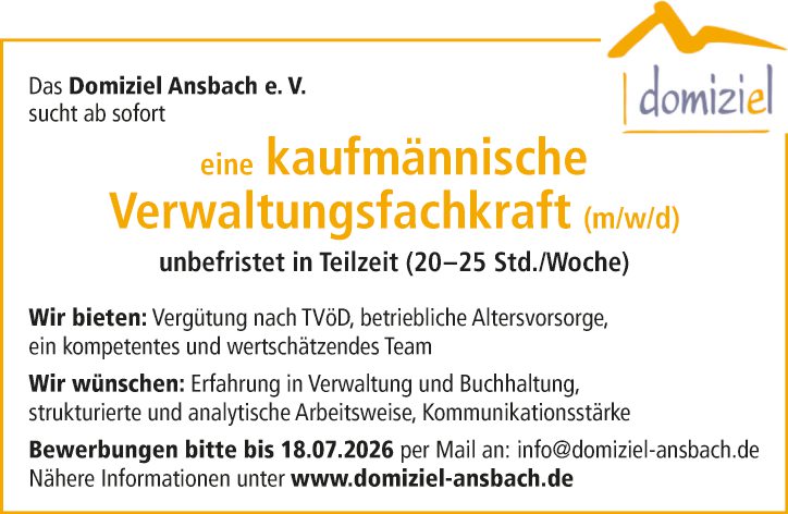 Kaufmännische Verwaltungsfachkraft (m/w/d)
