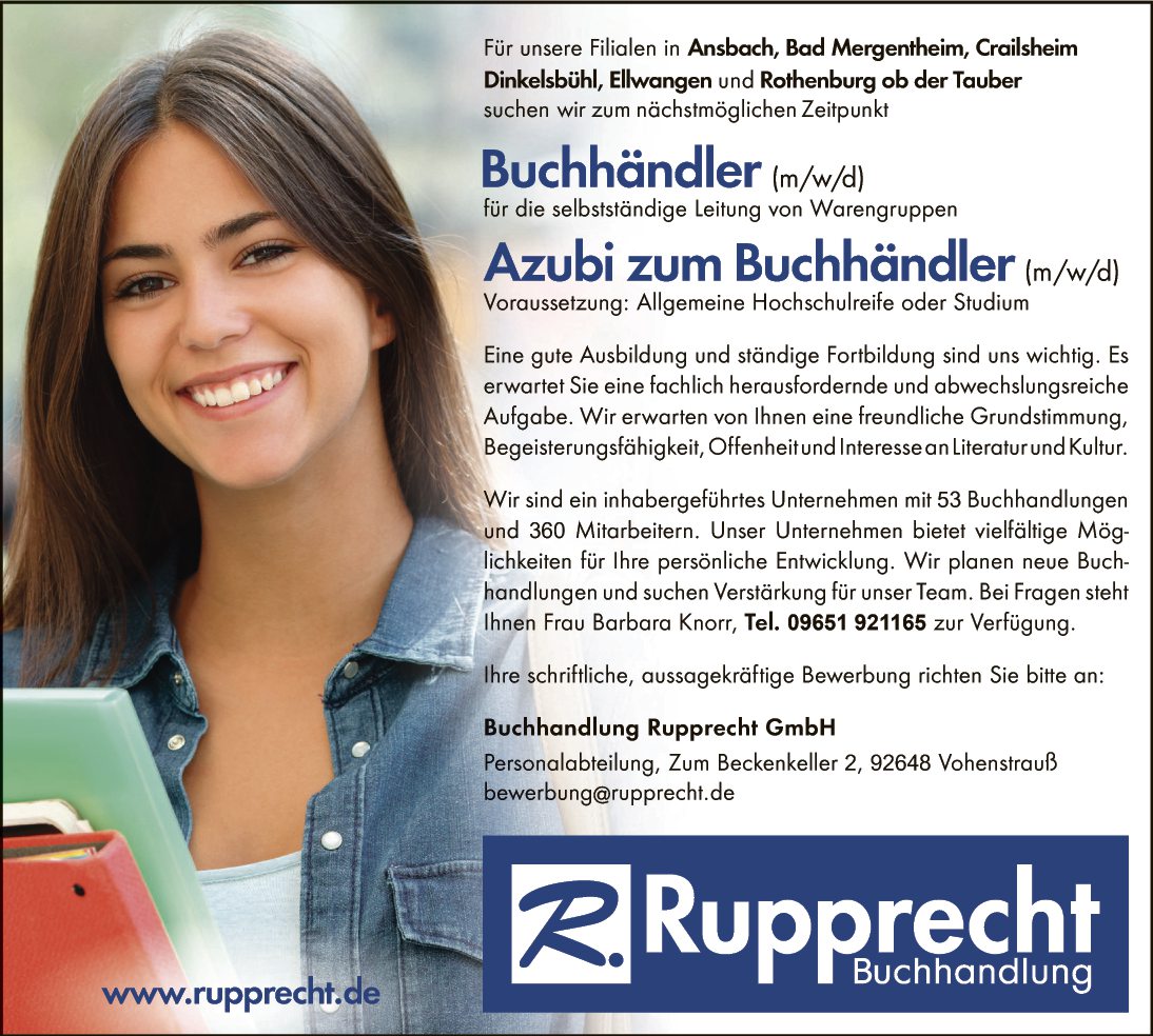 Azubi zum Buchhändler (m/w/d)