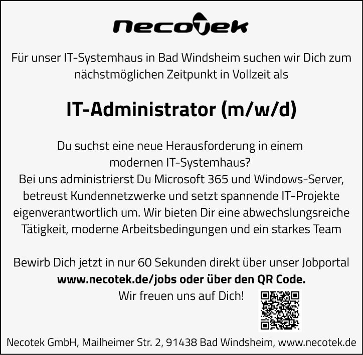 IT-Administrator (m/w/d)